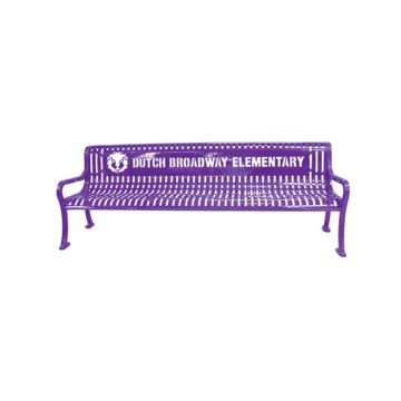 287be105-diamond-pattern-bench-with-back-slatted-metal-personalizable-single-color