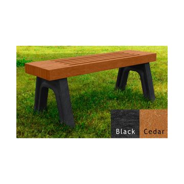 488be125-elite-bench-backless-recycled-plastic-4ft-black-base-and-cedar-top