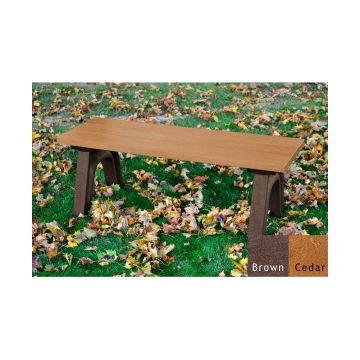 488be185-traditional-bench-backless-recycled-plastic-4ft-brown-base-and-cedar-top