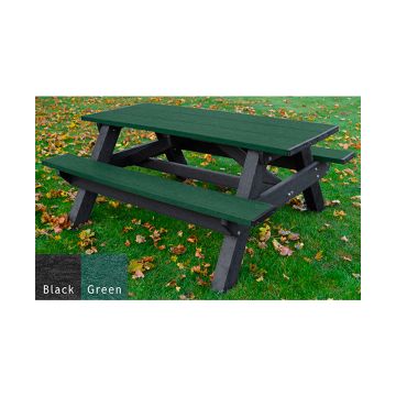 488pt145-1-standard-picnic-table-rectangular-recycled-plastic-6ft-black-base-and-green-top