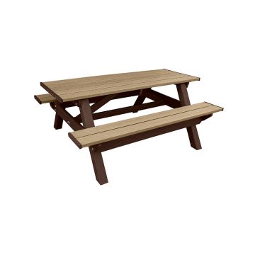 488pt150-deluxe-picnic-table-rectangular-recycled-plastic-6ft-brown-base-and-weathered-top