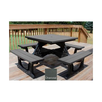 488pt205-town-swuare-picnic-table-square-recycled-plastic=charcoal-top