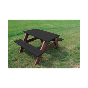 488pt215-economizer-picnic-table-4ft-rectangular-recycled-plastic-brown-base-and-black-top
