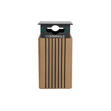 488tr160-40-gallon-recycling-receptacle-with-commingle-cap-square-liner-included-recycled-plastic-weathered