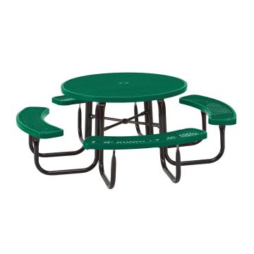 622pt120-E-Series 46 Round Picnic Table-green