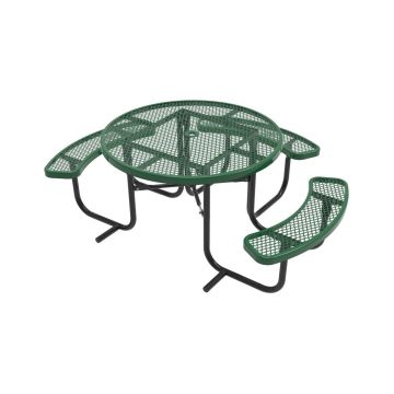 622pt125-E-Series 46 Round ADA Picnic Table-green