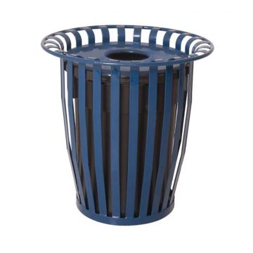 622tr640-oxford-trash-receptacle-36-gallon-round-slat-metal-with-lid-and-plastic-liner-premium-collection