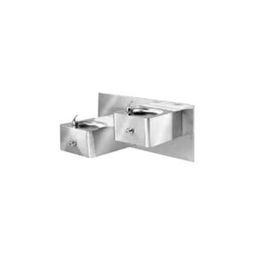 648wf100-barrier-free-series-dual-level-drinking-fountain-wall-mounted-with-back-plate-stainless-steel