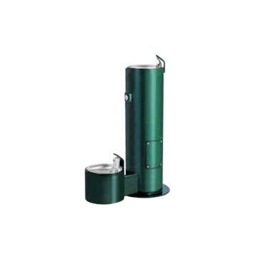 648wf210-metal-36in-drinking-fountain-with-pet-fountain-pedestal-round-surface-mount