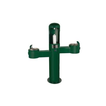 648wf335-water-bottle-filling-station-&-dual-drinking-fountain-metal-pedestal-surface-mount