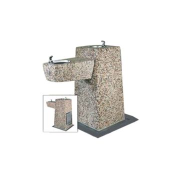 648wf390-refrigerated-series-drinking-fountain-8-gph-aggregate-finish-dual-pedestal-surface-mount-medium-etched