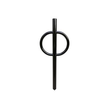 Bike-Hitch-Dero-Rubber-Dipped-Black-Surface-Mount