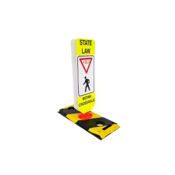 Crosswalk-System-Flexible-Post-State-Law-Yield-Sign