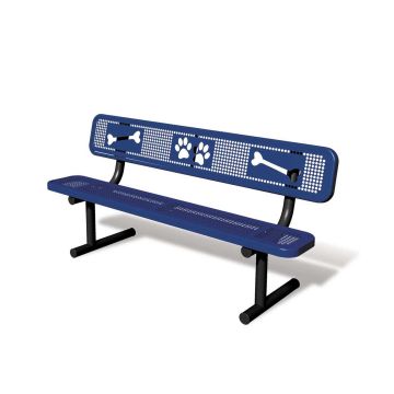 Dog Park Laser Engraged Bench - US-BP-PBARK-940P-P6-Sit-and-Stay-Bench