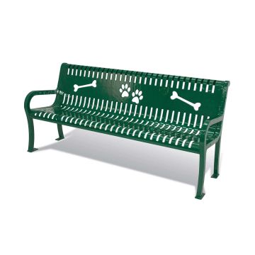 Lexington Dog Park Laser Engraged Bench US-BP-TBARK-954-S6-Pooch-Perch-Bench