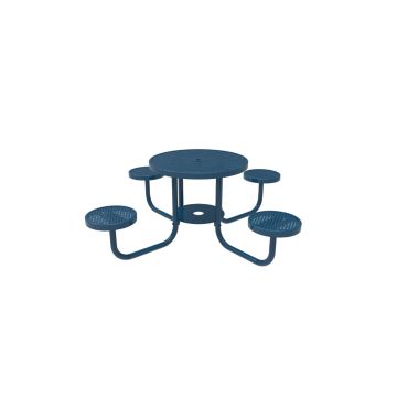 Patio-Table-36-Inch-Round-With-Attached-Seats-Perforated-Metal-ParkTastic