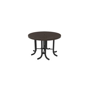 Patio-Table-46-Inch-Round-With-No-Seats-Perforated-Metal-ParkTastic