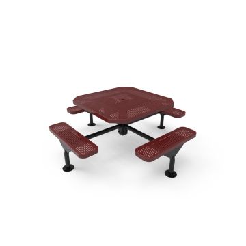 Picnic-Table-46-Inch-Octagon-Pedestal-Nexus-Perforated-Metal-Surface-Mount-ParkTastic