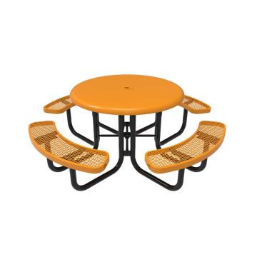 Picnic-Table-ParkTastic-Round-Solid-Top-Expanded-Metal-Portable