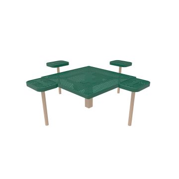 green-tan-Square-Dog-Grooming-Table-With-Accessory-Arms