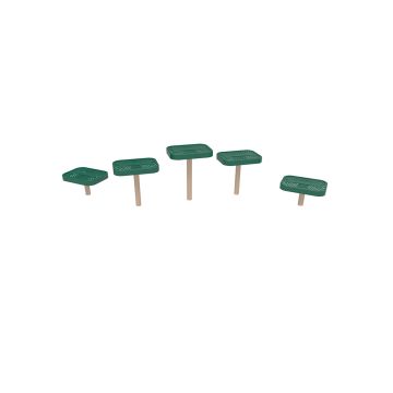 green-tan-Stepping-Pads-Perforated-Metal-ParkTastic
