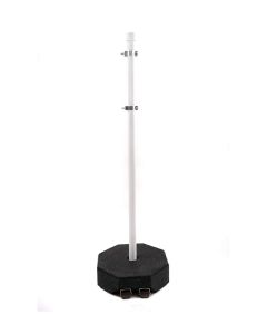 Sign Base - 60 lbs - Octagon - Portable - Molded Rubber - with Optional PVC Post