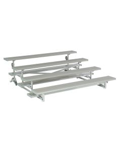 3 & 4 Row - Tip & Roll - Aluminum Bleachers - Low Rise Series
