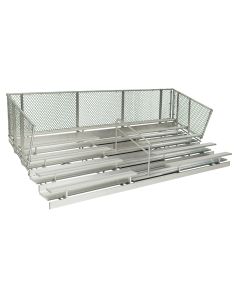 5 Row - Aluminum Bleachers - Non-Elevated - Chain-link Guardrail System