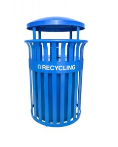 35.5 Gallon - Streetscape - Recycling Receptacle - Recycle Blue