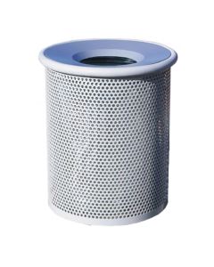 Classic - Round - Metal - Trash Receptacle - w/ Metal Lid