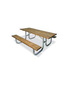 8ft - Extra Heavy Duty - Picnic Table - Single Sided - Rectangular - Wooden - ADA