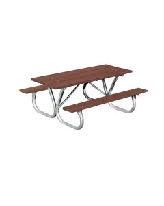 6ft - Extra Heavy Duty - Picnic Table - w/ Bolt-Thru Frame - Rectangular - Wooden