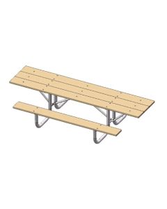 10ft - Shelter Series - Extra Heavy Duty - Picnic Table - 2 Legs - Rectangular - Wooden - ADA