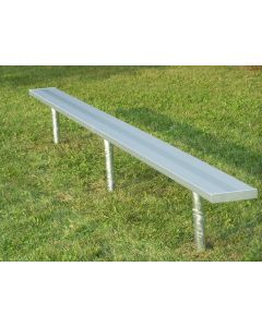 Players Bench - Backless - Galvanized Steel Legs