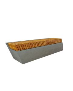 Wood Top - Slanted - Rectangular - Concrete - Bench - (Designer Series)
