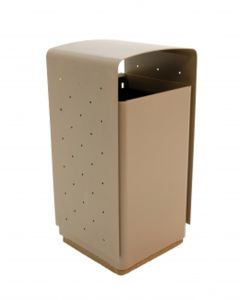 Contemporary - Square - Metal - Trash Receptacle