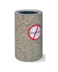 Hinton - Round - Concrete - Ash Urn - w/ Logo