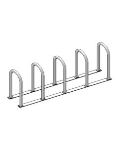 Inverted U Bike Rack on Rails - 2" Square Tube