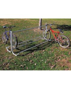 Modern Double Sided Bike Rack - Portable - Galvanized