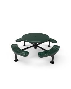 46" Nexus Round Pedestal Picnic Table with Solid Top - ParkTastic