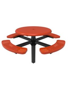 46" Round Solid Top Pedestal Picnic Table - ParkTastic