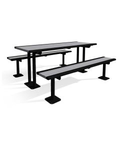 6 ft - Richmond Series Table - Recycled Plastic - Pedestal