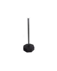 Sign Base - 60 lbs - Octagon - Portable - Molded Rubber - with U-Channel Adaptor & Post