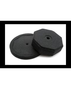 Sign Base - 90 lbs - Round - Portable - Molded Rubber - with U-Channel Adaptor & U-Channel Post