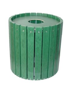 Heavy-duty Round Recycled Plastic Trash Receptacle