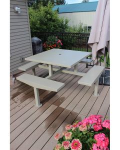 Hickory - Picnic Table - Square - Metal - ADA Compliant