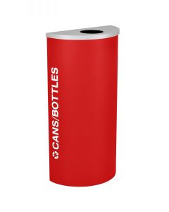 Kaleidoscope Half Round 8 Gallon Series - Trash and Recycling Receptacle - Half Moon
