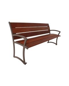 Madison Series Bench - Steel / Ipe Wood - Premium Collection