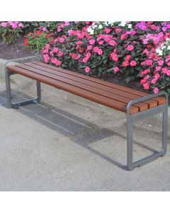 Backless Plaza Recycled Plastic Bench
